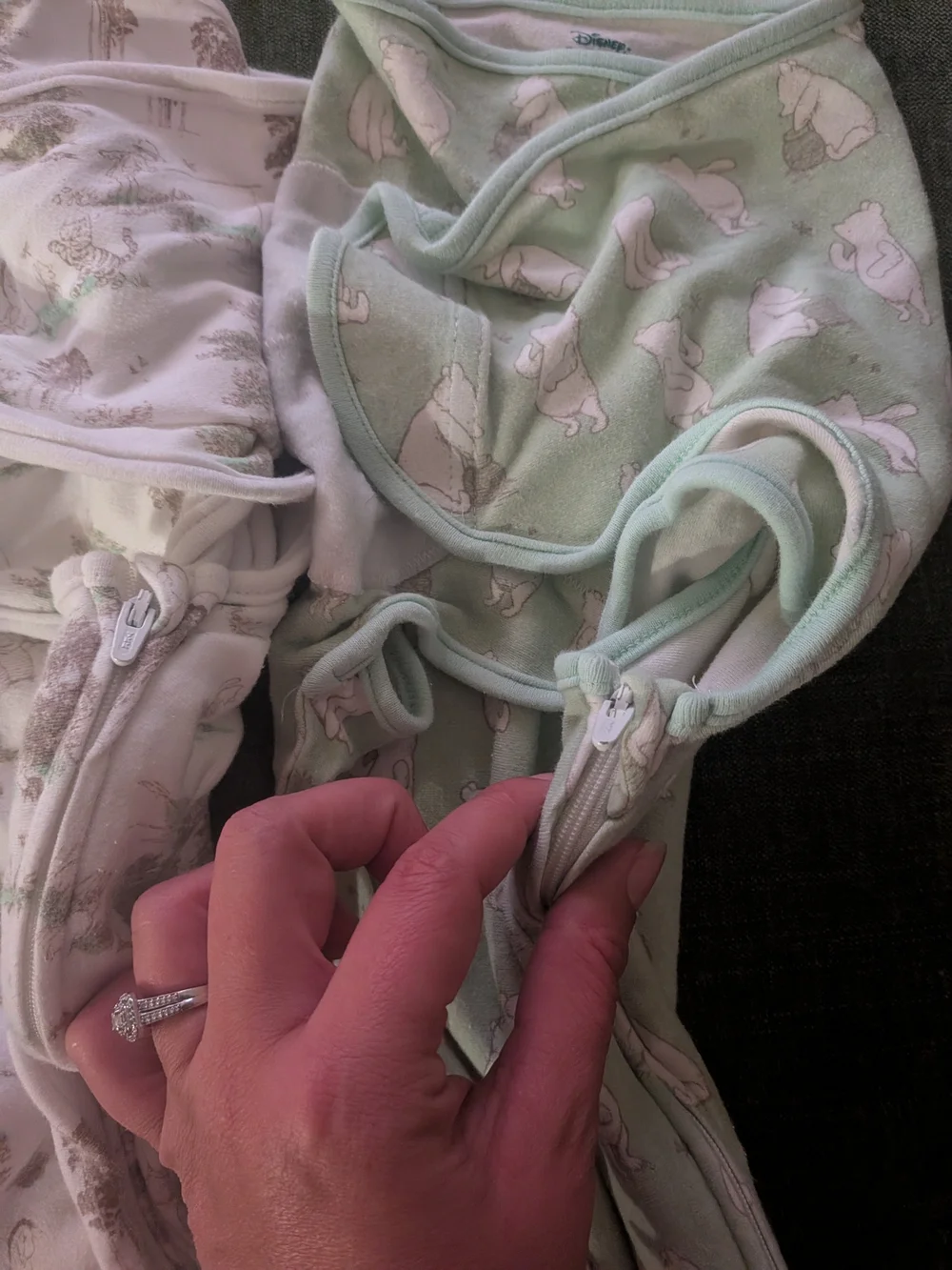 Bundle of 5 Girls Sleepers And Swaddles Size 0-3 Months Disney And Other Brands